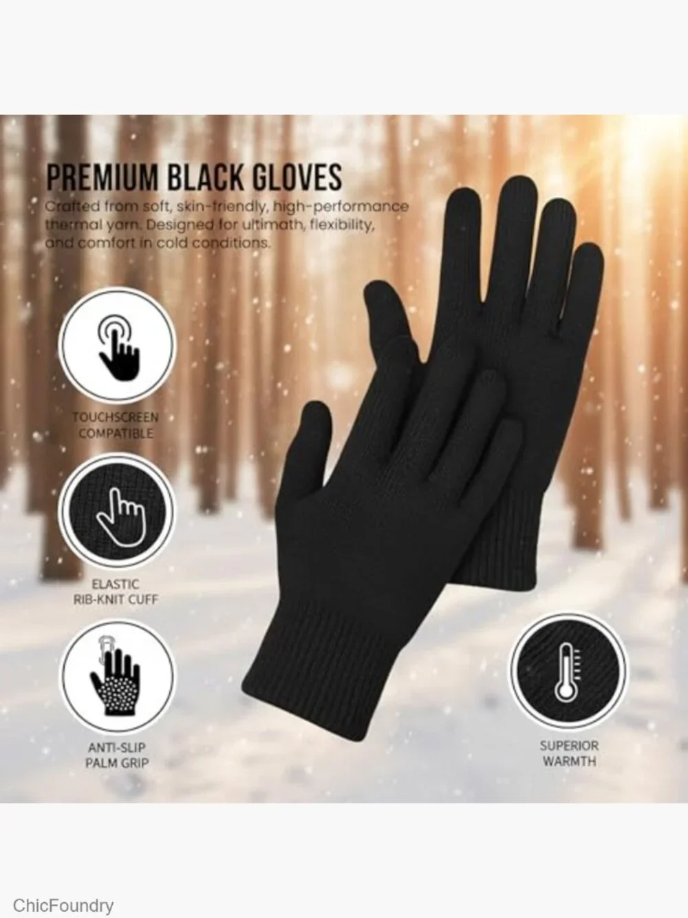 Kids Winter Hat Scarf Gloves Set Knit Beanie Magic Gloves Boys Girls